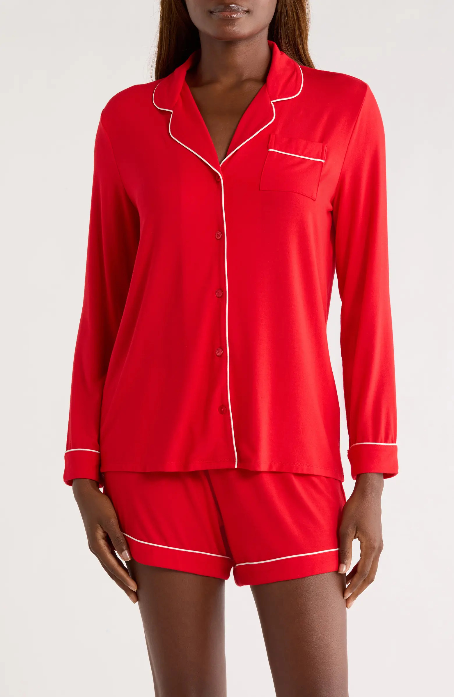 Moonlight Eco Long Sleeve Short Pajamas | Nordstrom