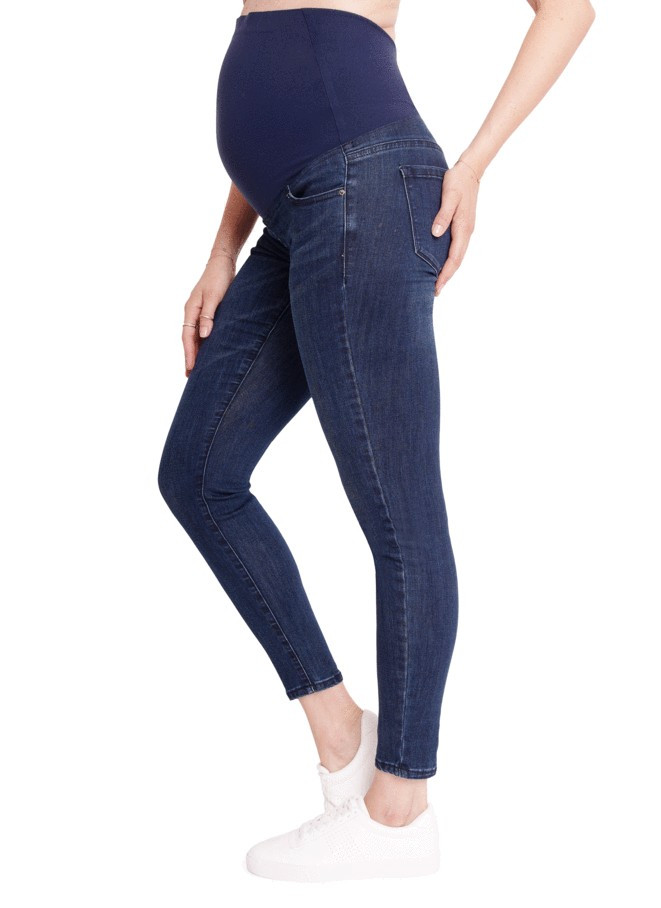 Maternity Skinny Jeans With Crossover Panel® | Ingrid & Isabel