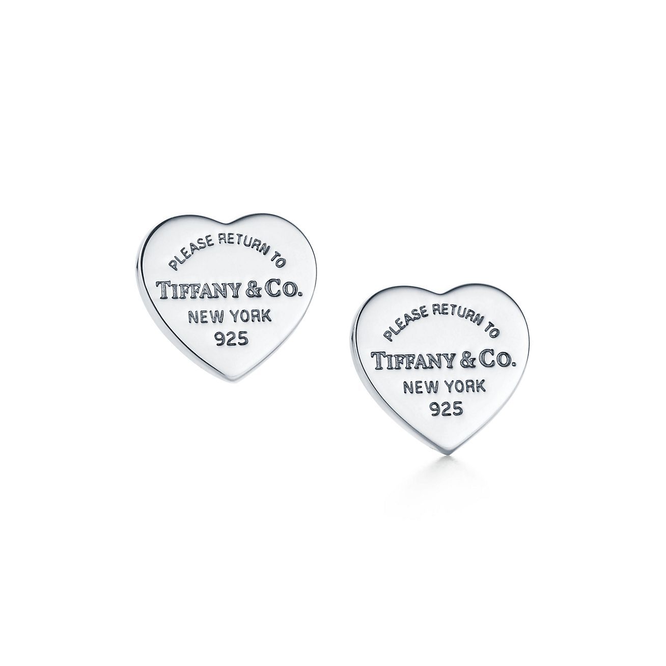 Return to Tiffany™ Heart Tag Stud Earrings in Silver, Mini | Tiffany & Co. | Tiffany & Co. (UK)