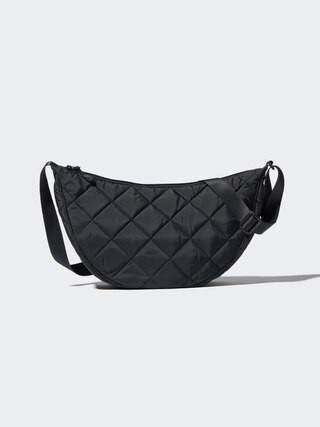 Men's Round Shoulder Bag Quilted Black One UNIQLO US | UNIQLO (US)