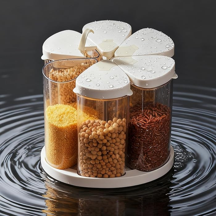 LivLab Mker 5-10 lbs Rice Dispenser - Rotating Cereal dispenser countertop for Pantry - Small Foo... | Amazon (US)