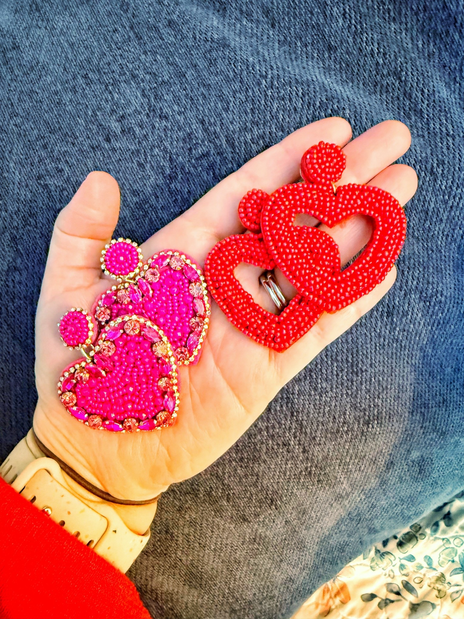 The cutest beaded earrings for Valentine’s Day!! They are super lightweight which your ears will appreciate ❤️🩷 I have super sensitive ears and these don’t bother me at all!! 

#LTKmomlife #LTKValentine #LTKSeasonal
