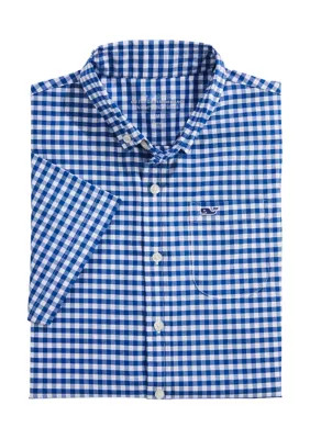 Boys 8-20 Short Sleeve Gingham Shirt | Belk