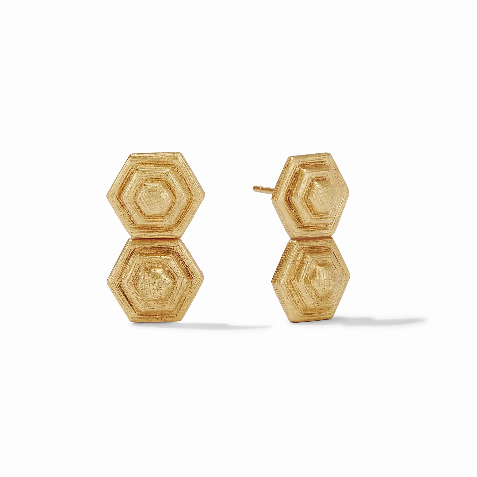 Palladio Drop Hexagon Tier Earrings | Julie Vos | Julie Vos