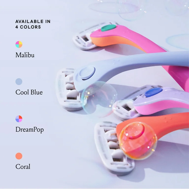 Billie Women’s Razor Kit - 1 Handle + 2 Blade Refills + Magnetic Holder - Malibu | Walmart (US)