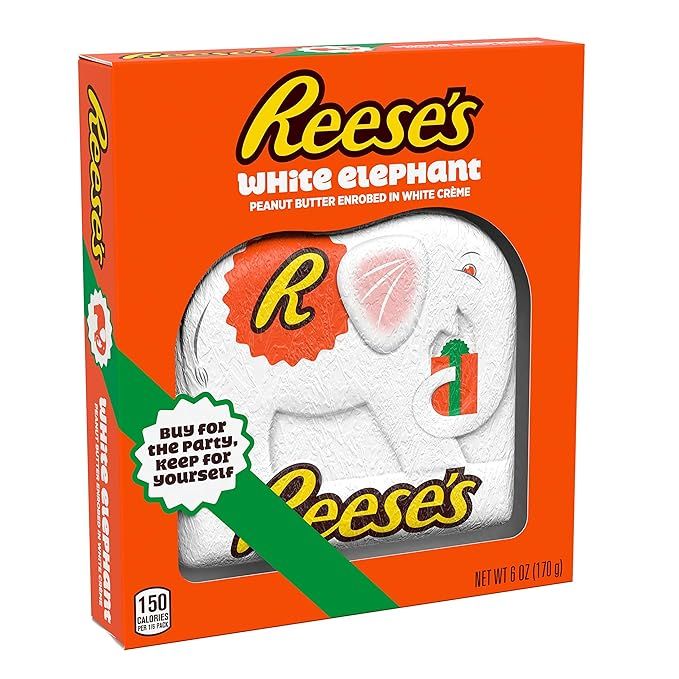 Reese's White Chocolate Peanut Butter White Elephant - 6 oz | Amazon (US)