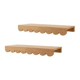 STYLEWELL KIDS Scalloped Wood Floating Wall Shelves (Set of 2) AC-16403 - A - The Home Depot | The Home Depot