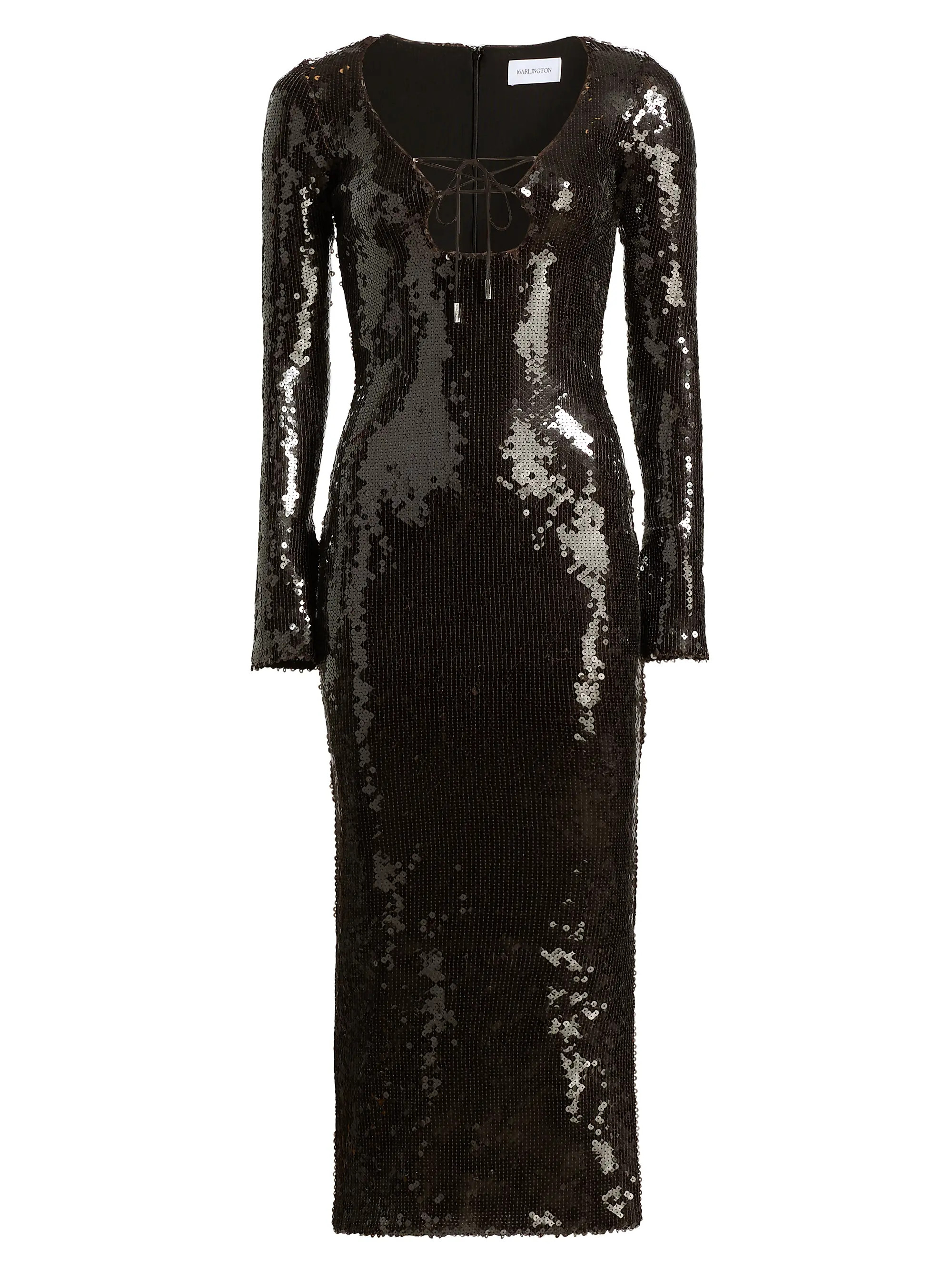 Solaria High-Shine Sequin Midi-Dress | Saks Fifth Avenue