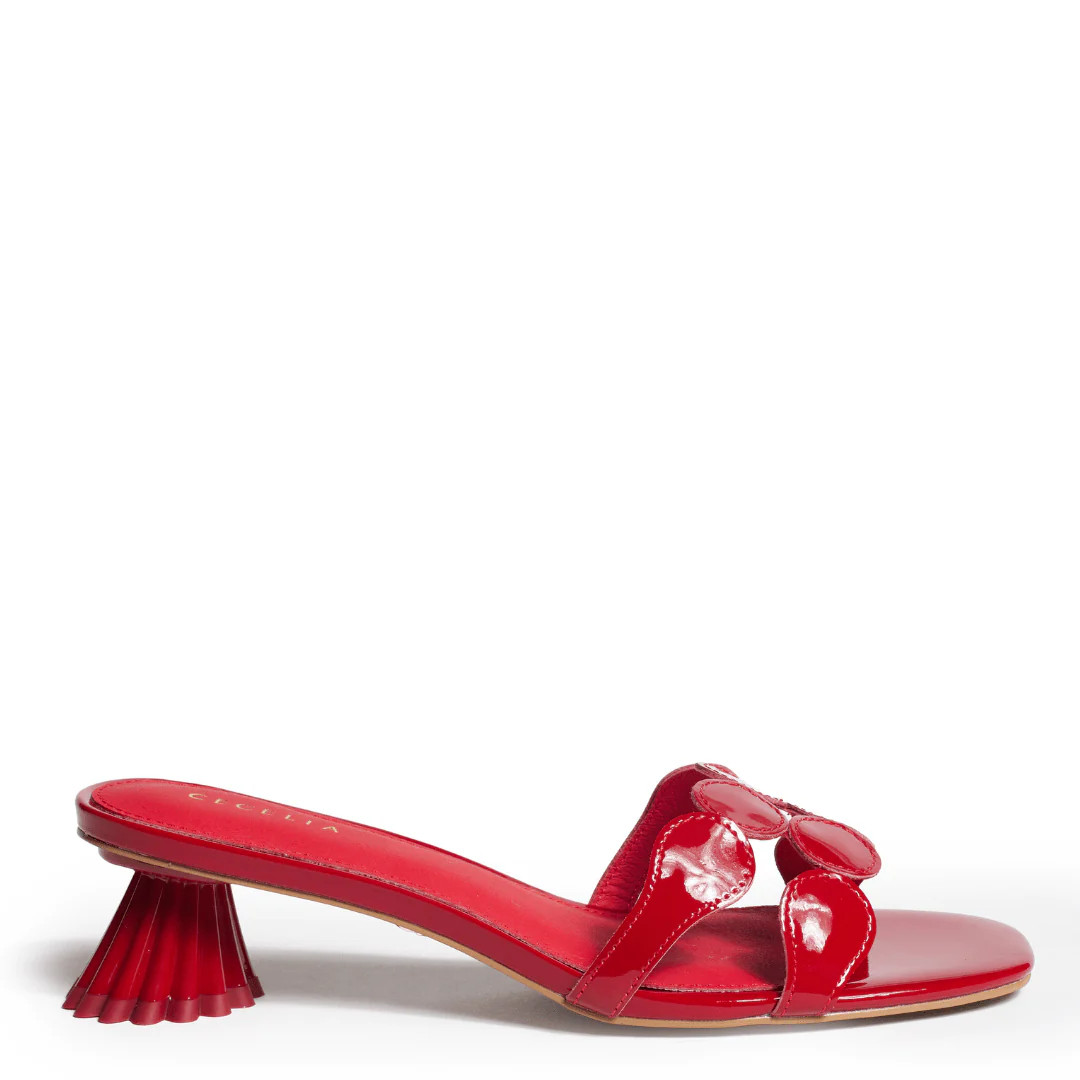 BUNNY - SLIDE SANDAL - Red Patent | Cecelia New York