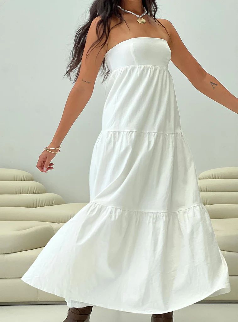 Osment Maxi Dress White | Princess Polly US