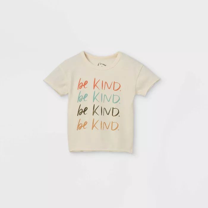 Toddler 'Be Kind' Short Sleeve T-Shirt - art class™ Cream | Target