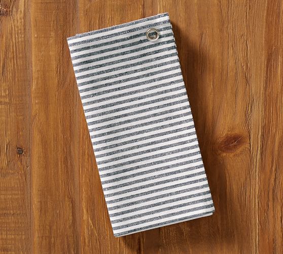 Wheaton Stripe Tea Towel - Sailor Blue | Pottery Barn (US)