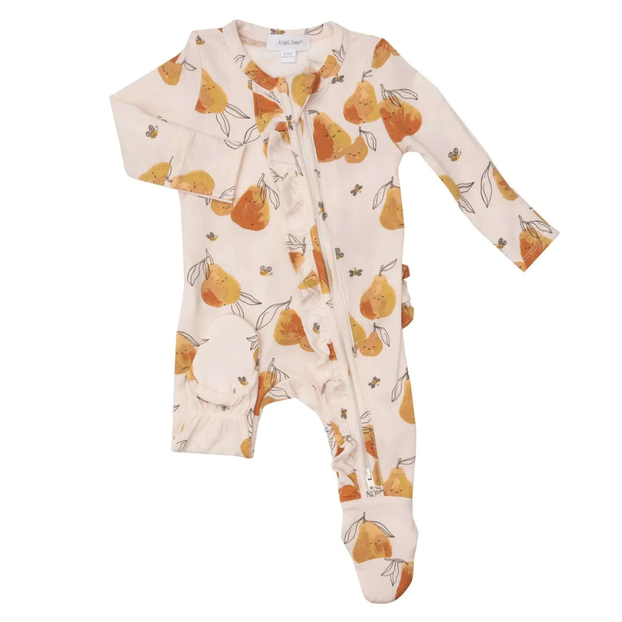 Ruffle Zip Footie, Pearfect Family | SpearmintLOVE