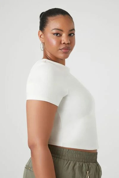 Plus Size Cropped Crew Tee | Forever 21