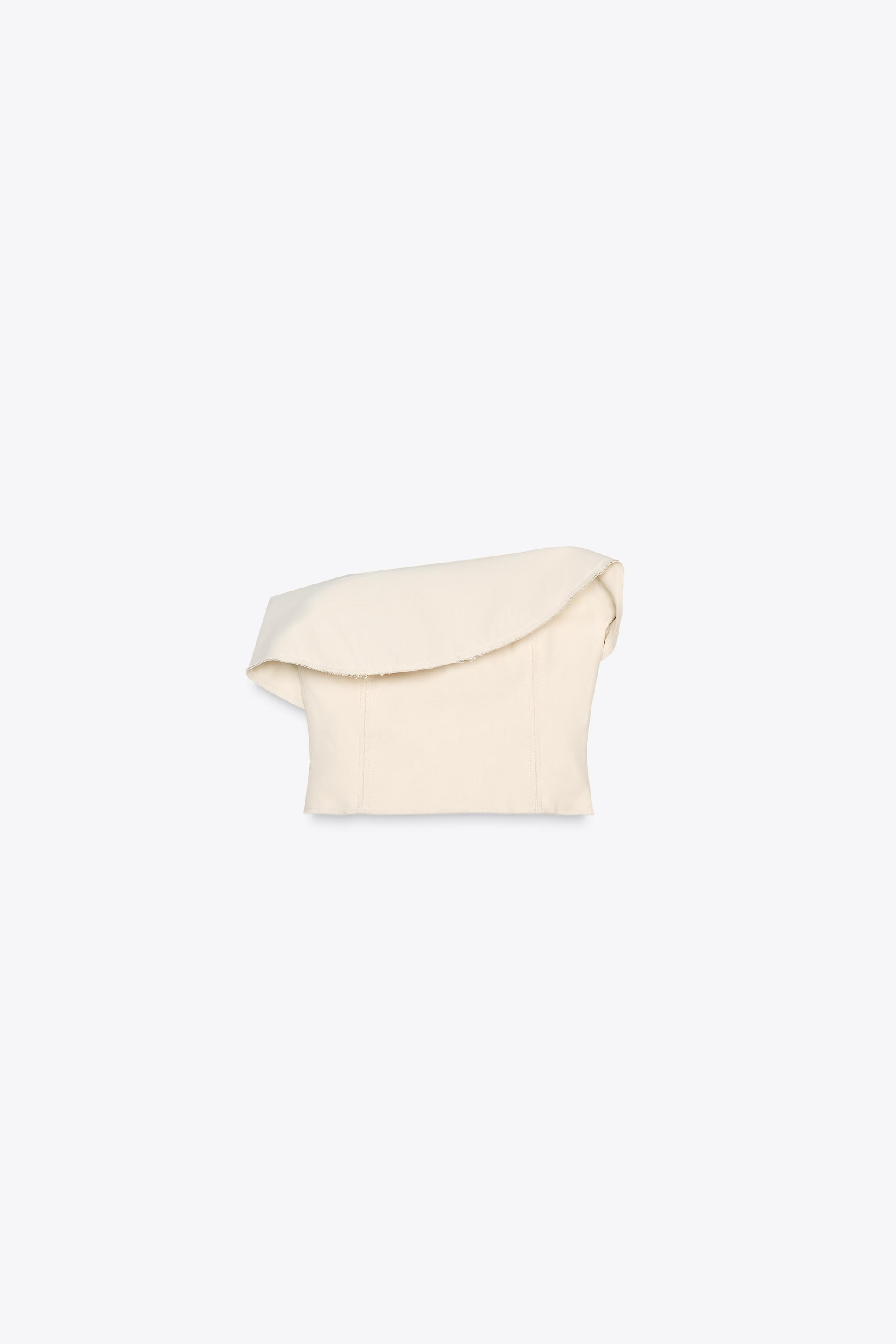 ZW COLLECTION STRAPLESS RUFFLED TOP | Zara US