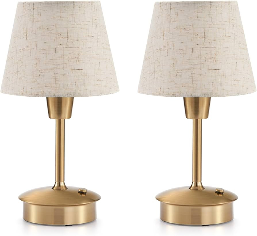 2 Pack Small Cordless Table Lamp for Restaurant Dinner Table, 5200mAh Battery Operated Lamps, Rec... | Amazon (US)
