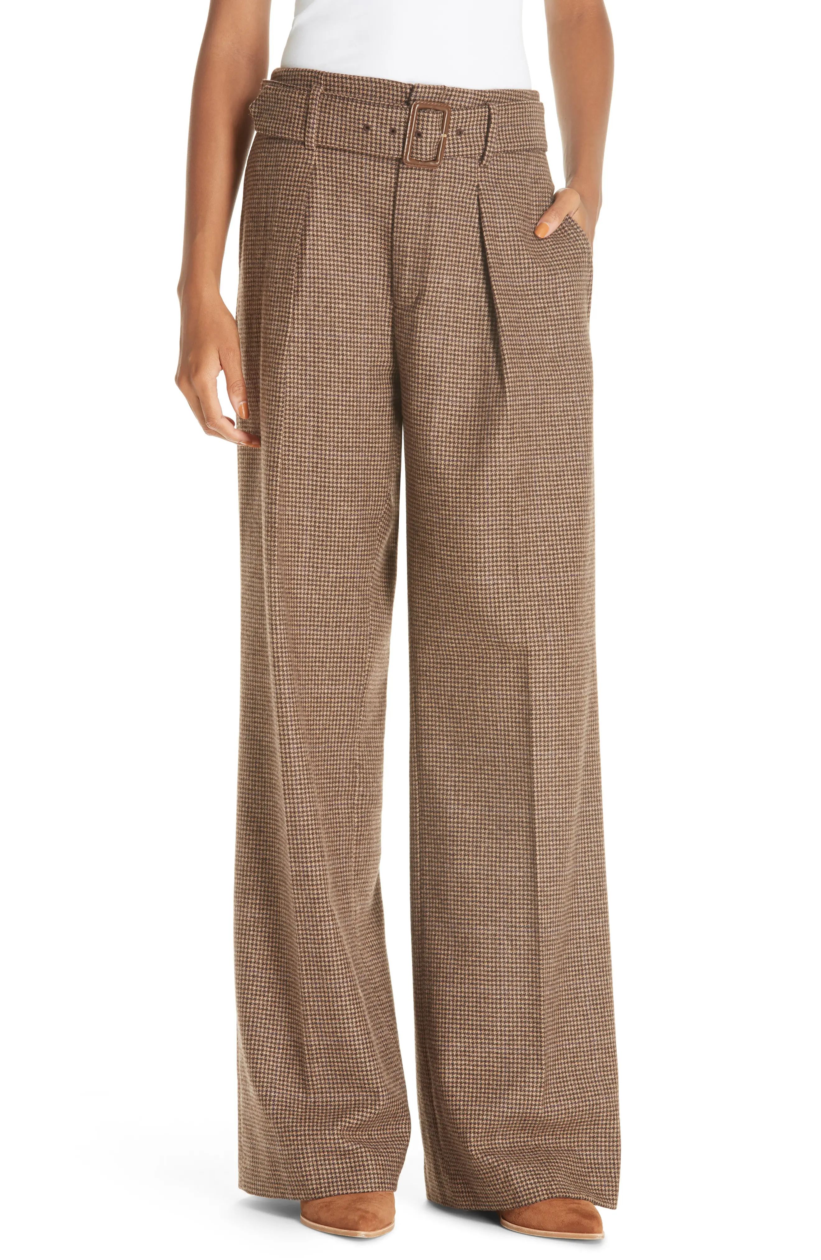 Women's Polo Ralph Lauren Relaxed Wide Leg Tweed Pants | Nordstrom