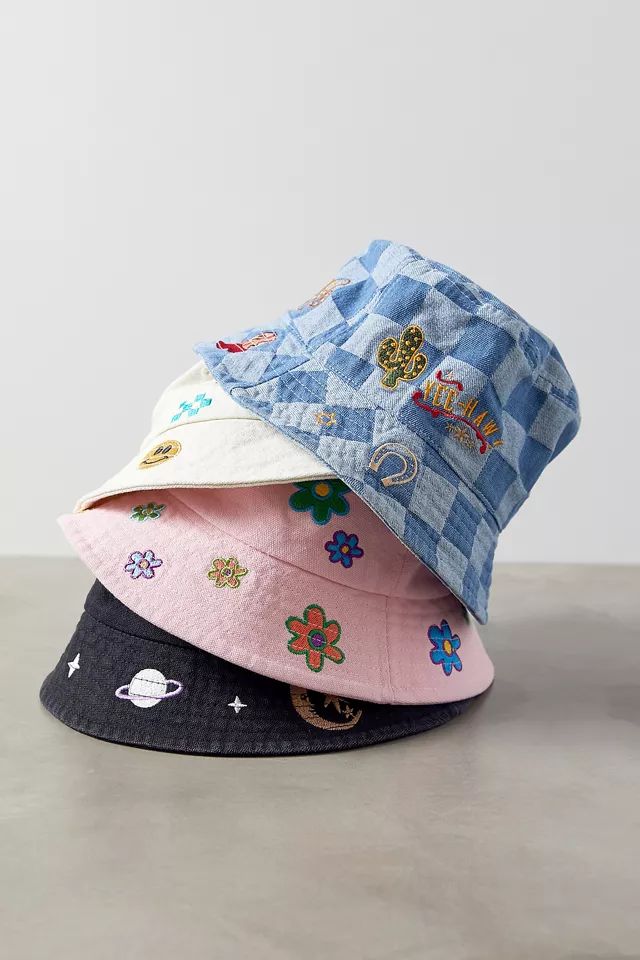 Poppy Embroidered Bucket Hat | Urban Outfitters (US and RoW)