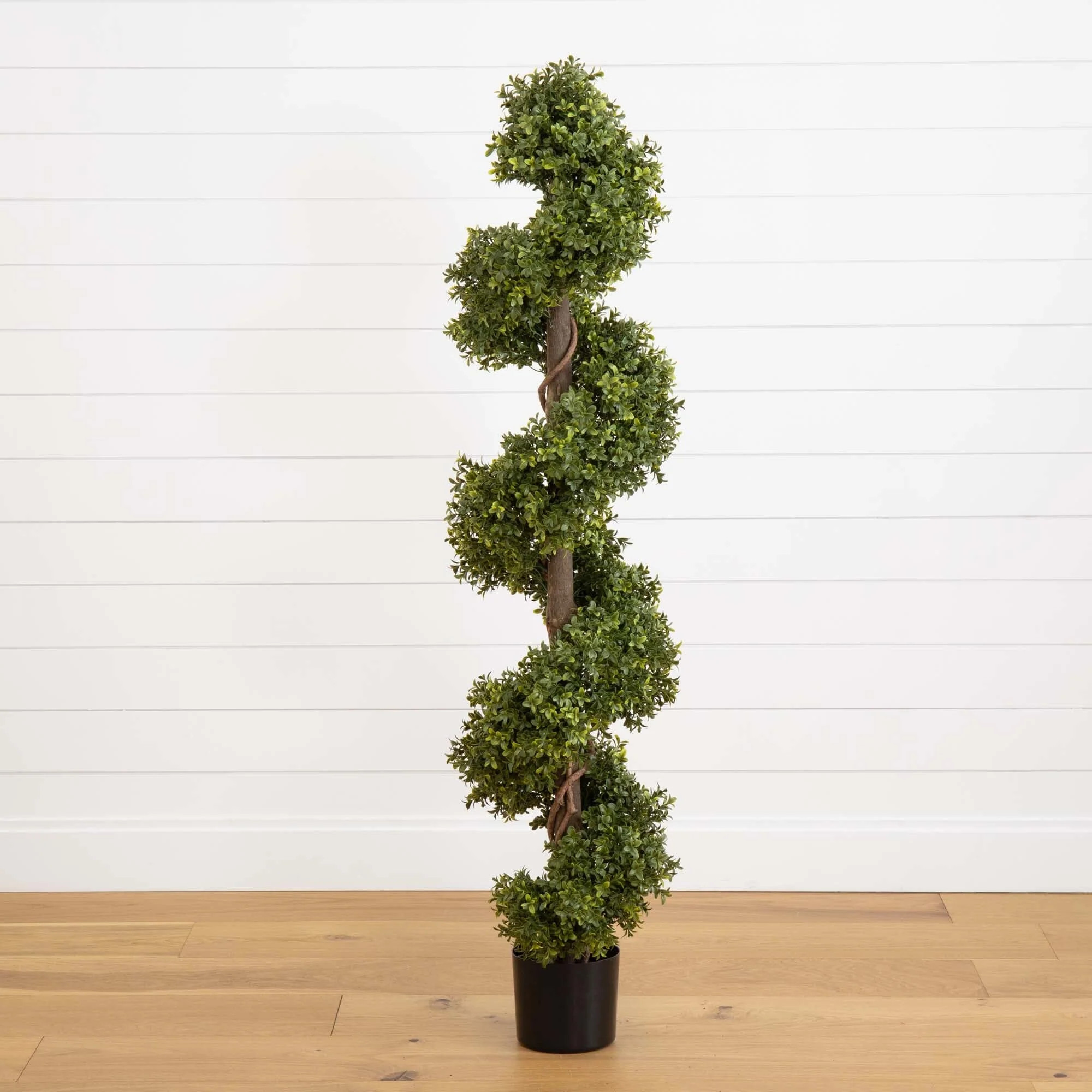 5’ Boxwood Spiral Topiary Artificial Tree (Indoor/Outdoor) | Nearly Natural | Nearly Natural