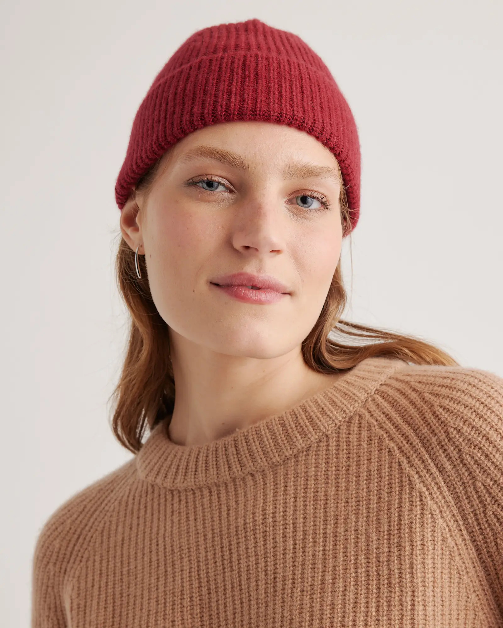 Mongolian Cashmere Ribbed Beanie | Quince