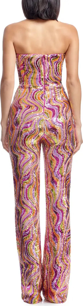 Andy Sequin Strapless Jumpsuit | Nordstrom