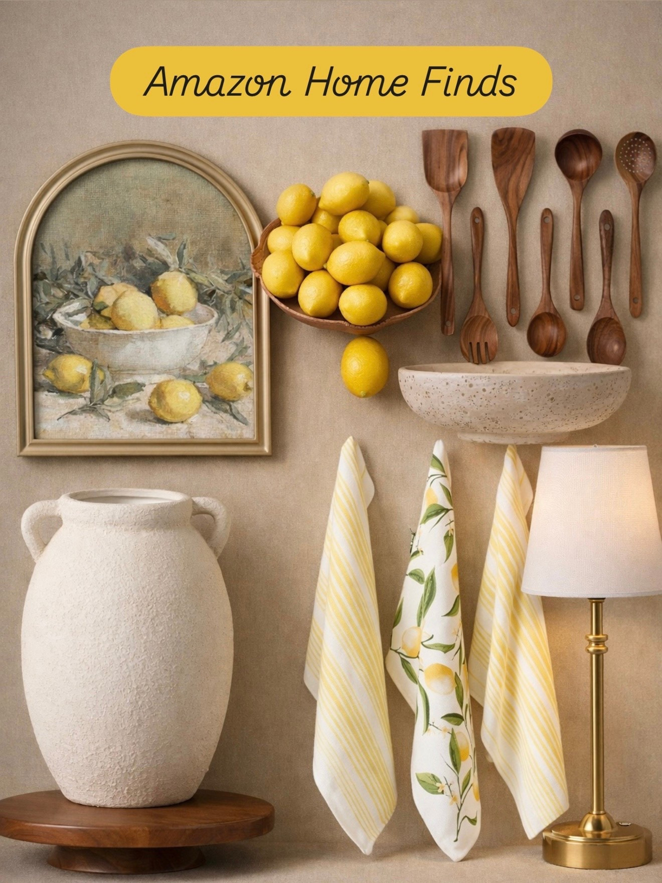 Lemon Kitchen Finds That Feel Fresh & Elevated

Follow @farmtotablecreations on Instagram for more home finds you’ll love 🤍

Fresh, clean, and perfect for spring—these lemon-inspired kitchen finds instantly brighten up any space. From the textured vase to the prettiest towels and warm wood accents, everything layers together for that cozy, collected look without feeling overdone.

#kitchendecor #kitchenfinds #amazonhome #homedecor #vase #tablelamp #kitchentowels #wooddecor #countertopdecor #neutralhome

#LTKHome #LTKSaleAlert