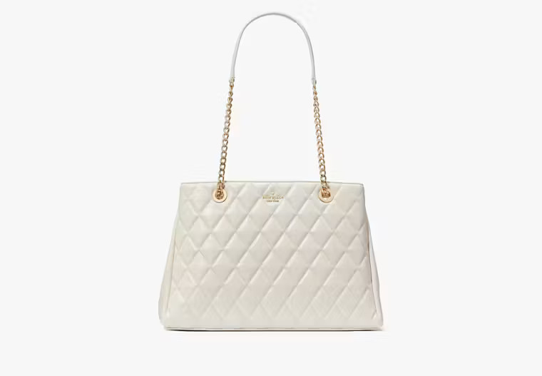 Kate Spade Carey Quilted Tote, white | Kate Spade Outlet