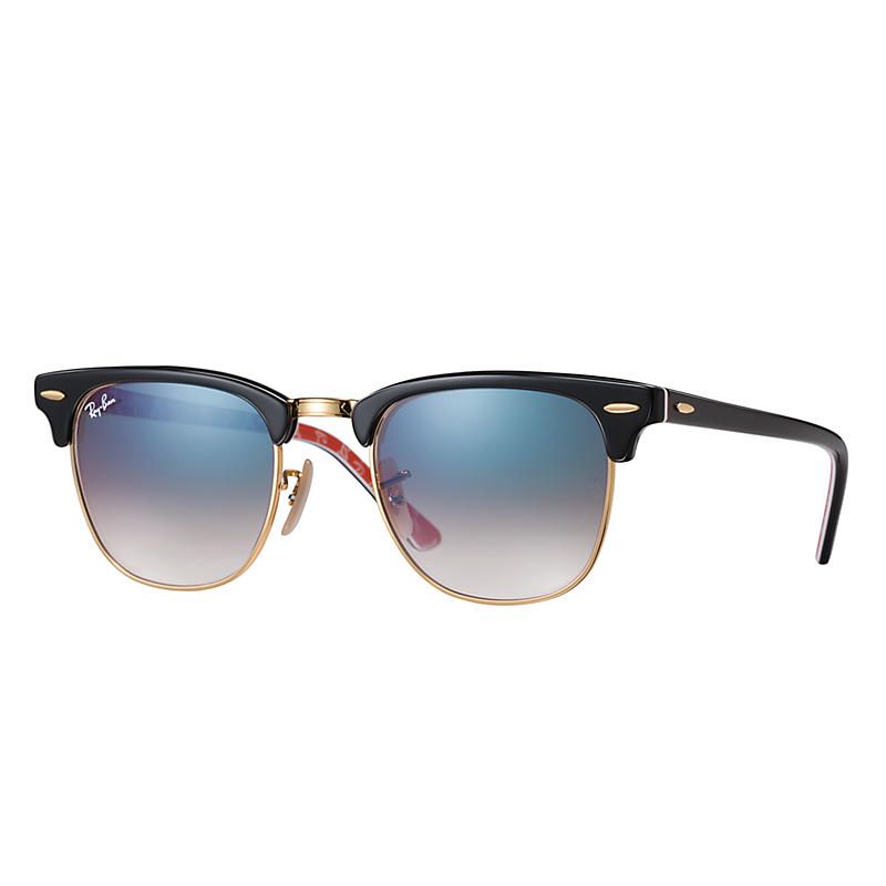 Ray-Ban Clubmaster @Collection Black Sunglasses, Blue Lenses - Rb3016 | Ray-Ban (US)