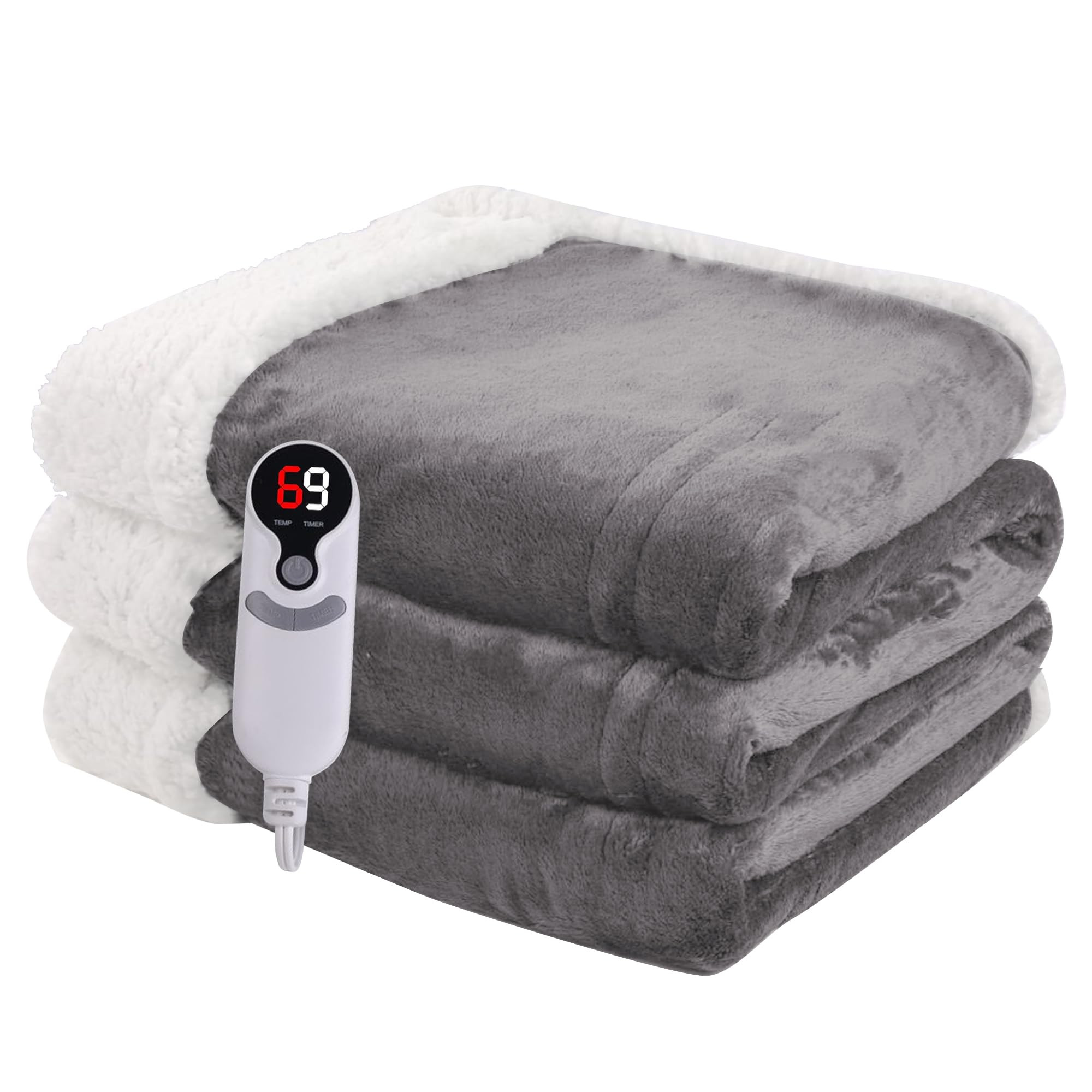 Heated Blanket Electric Blanket Full Size 72''x84'', Soft Flannel Heating Blanket with 1-10 Hour ... | Amazon (US)