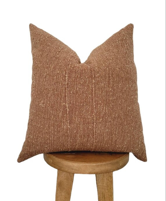 MAGGIE  Cozy Textured Terracotta Rust Pillow Cover - Etsy | Etsy (US)