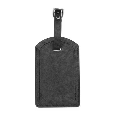 Unique Bargains Solid Color Texture Luggage Tag Black 1 Pc | Target