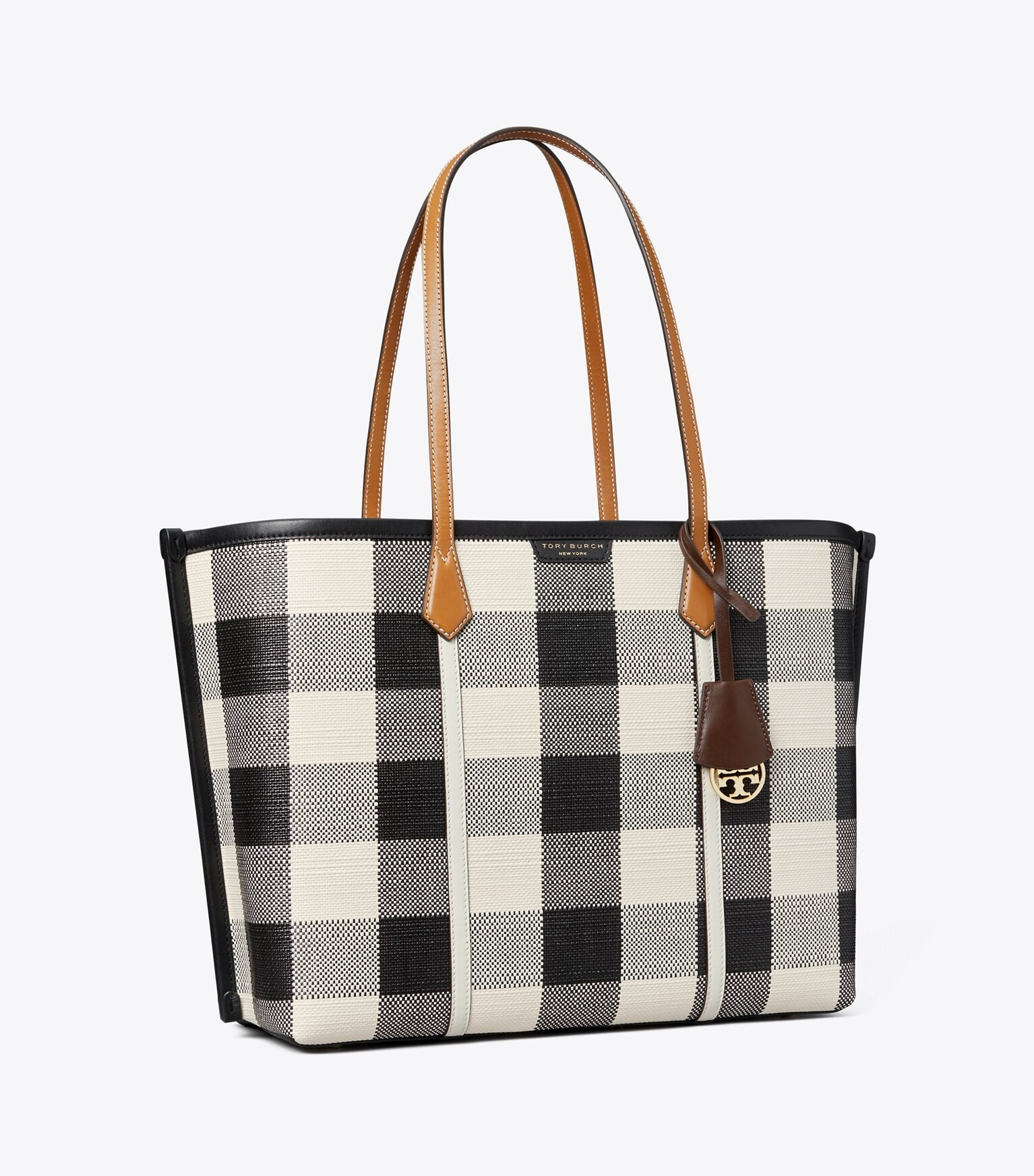 Perry Gingham Triple-Compartment Tote Bag | Tory Burch (US)