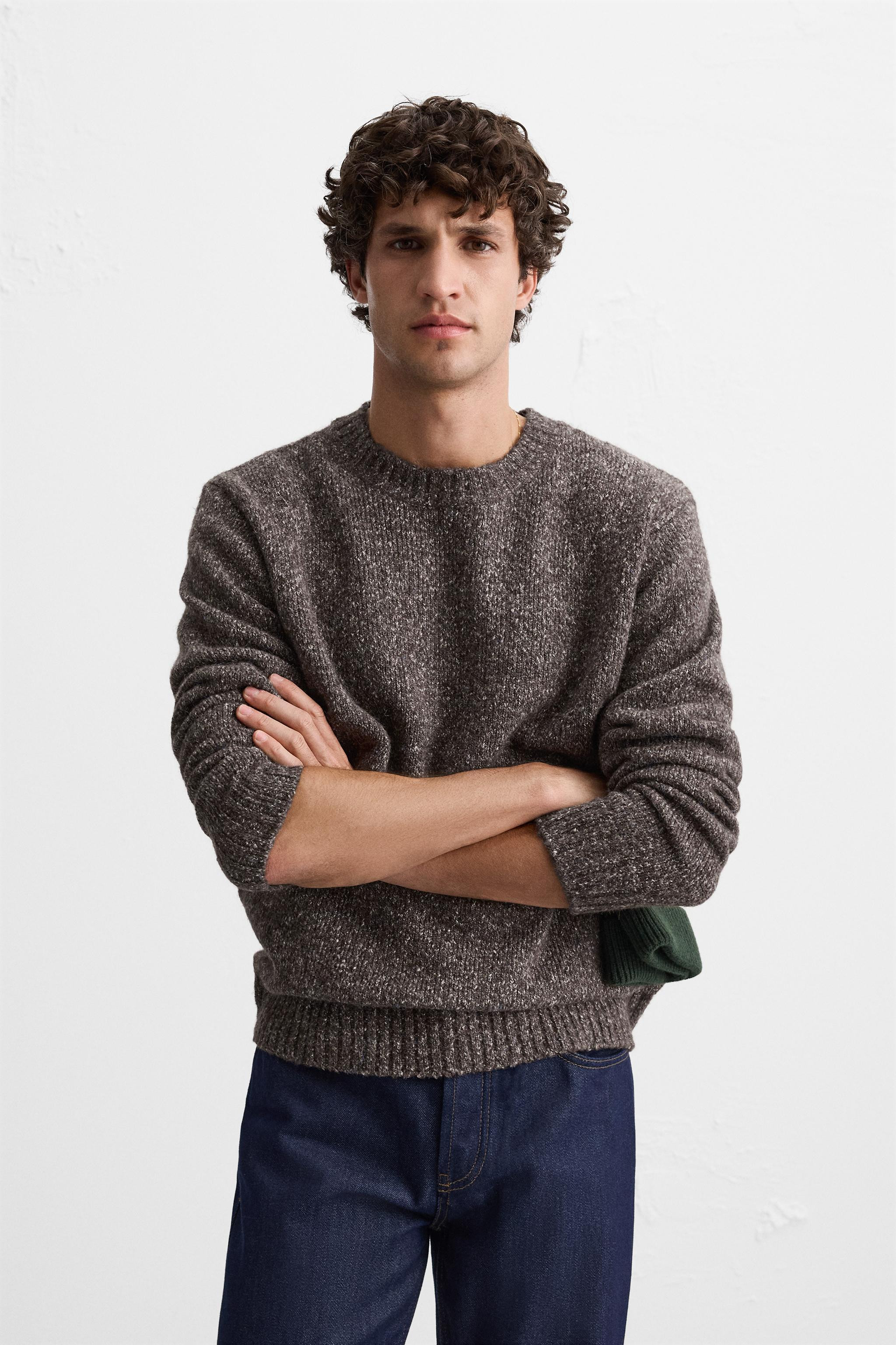 TEXTURED KNICKERBOCKER YARN EFFECT SWEATER | Zara UK