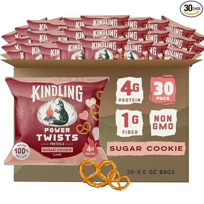 Kindling Protein Pretzels | Protein-Packed Snack Size Bags | Kosher | 8-9g Protein Per Serving | ... | Amazon (US)