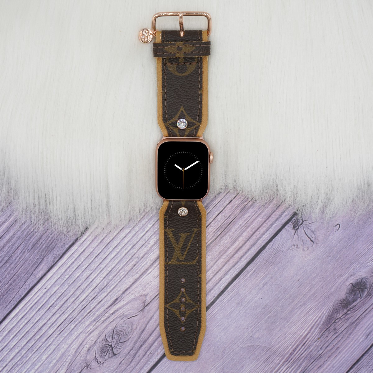 Limited Edition Sivella Band in Upcycled LV Monogram with Tan | Sparkl