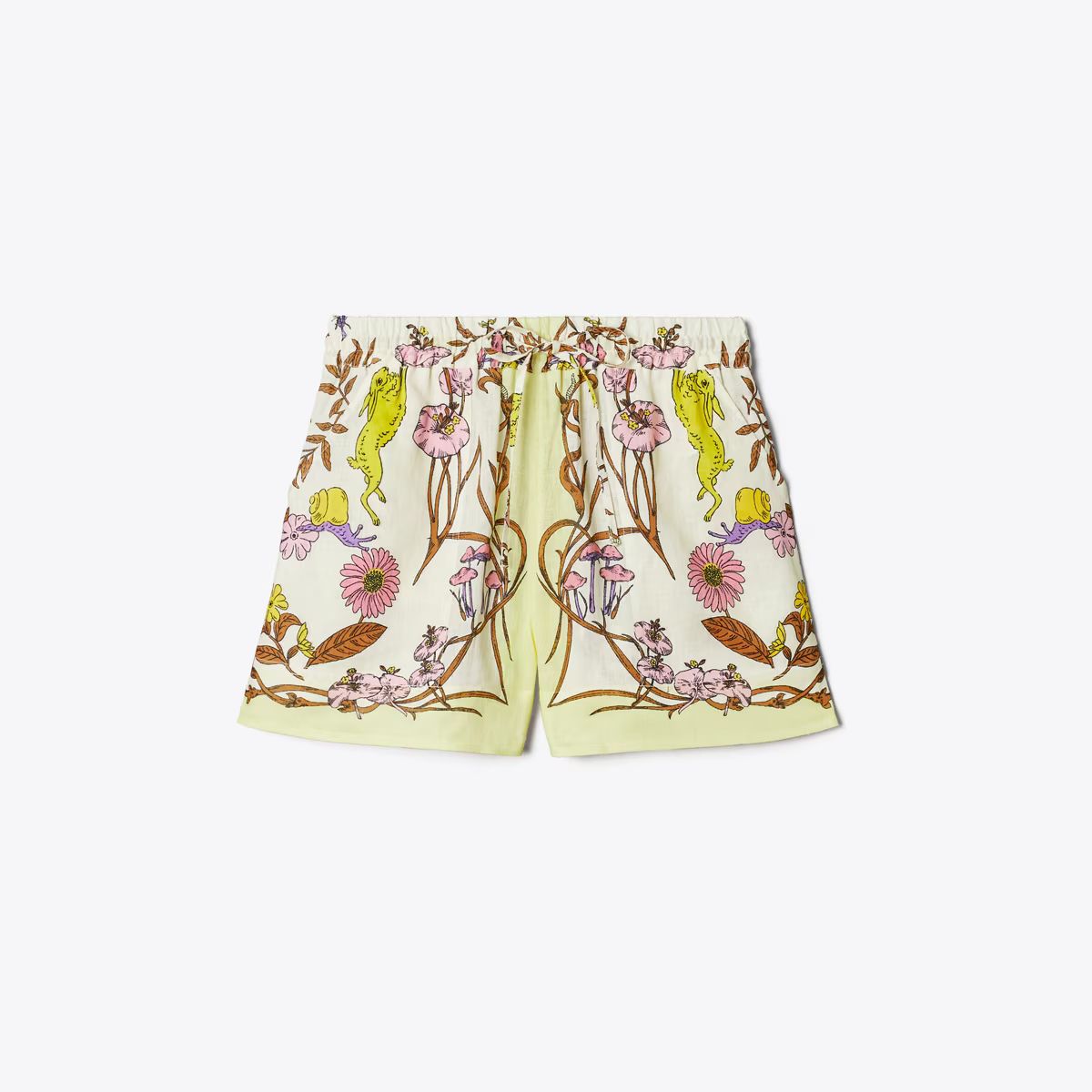 Printed Linen Camp Short: Women's Designer Coverups | Tory Burch | Tory Burch (US)