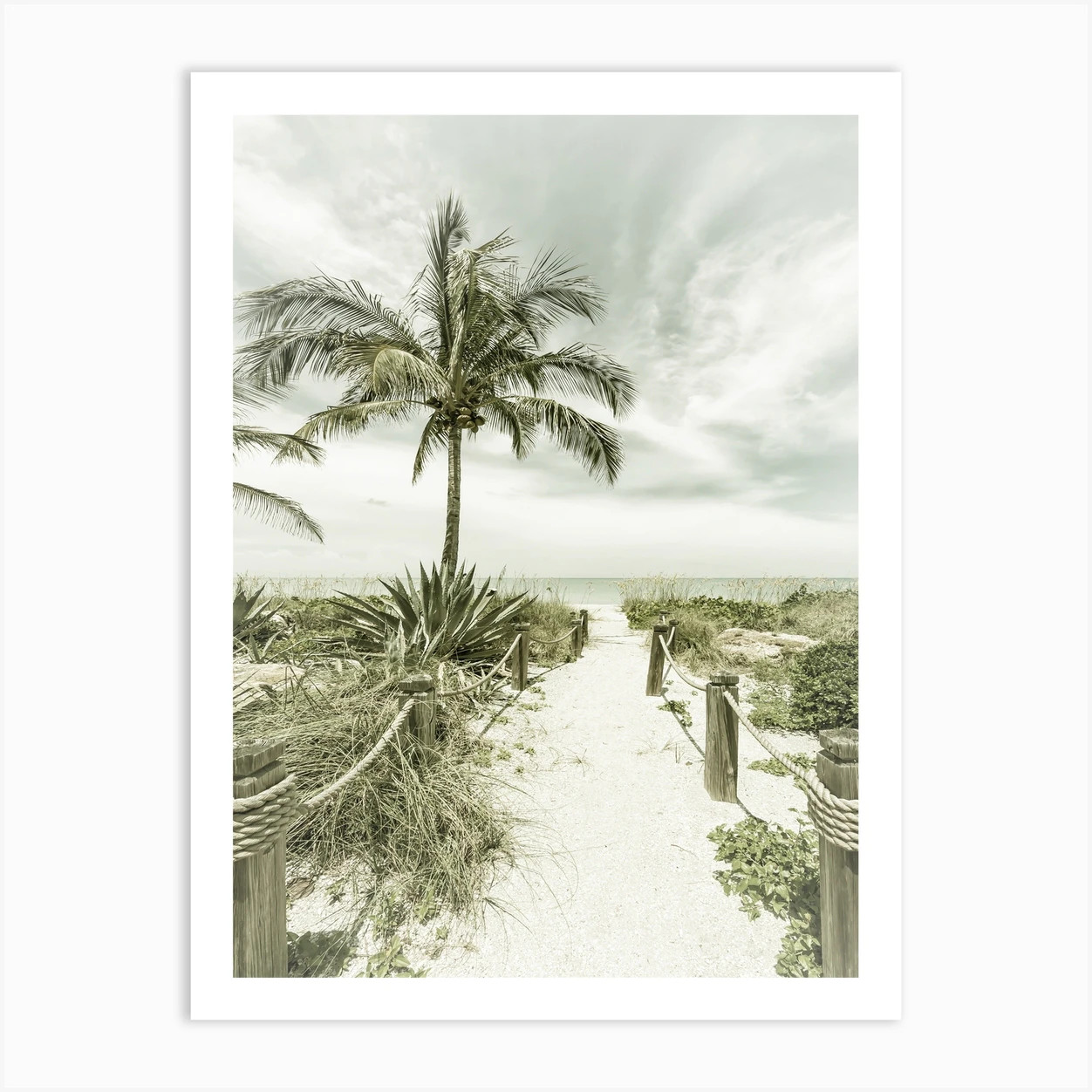 Path To The Beach Vintage Art Print | Fy! (UK)