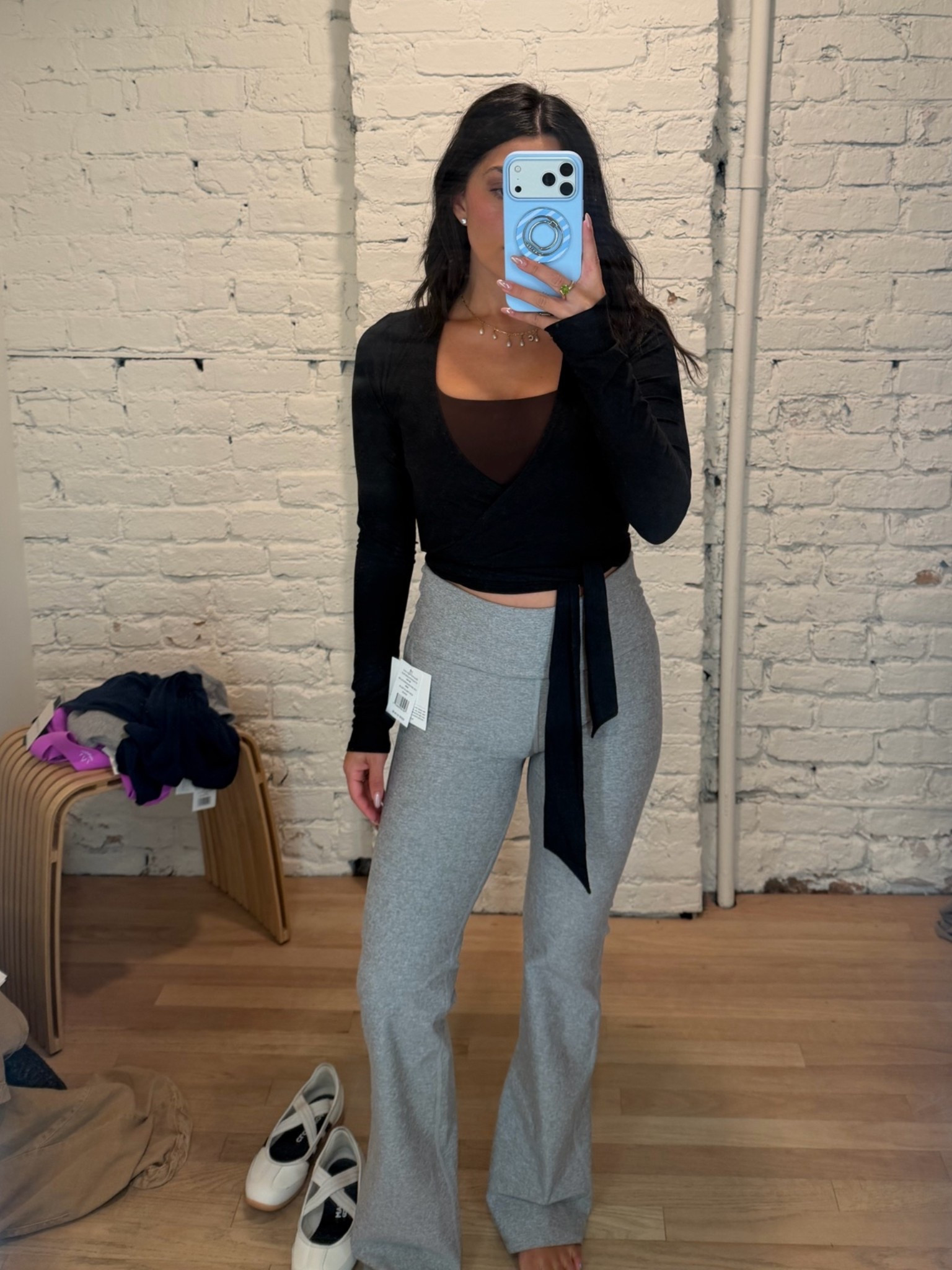 Fold over yoga pants + wrap top. Size S in both

#LTKActive