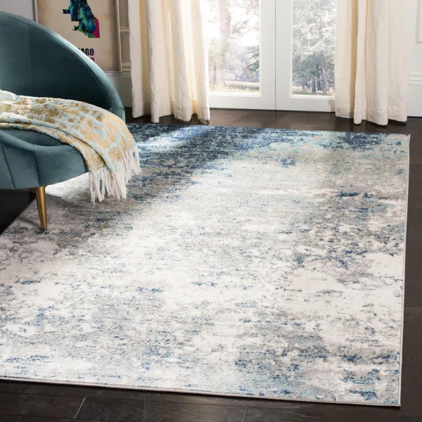 N'Keal Light Gray/Blue Rug | Wayfair North America