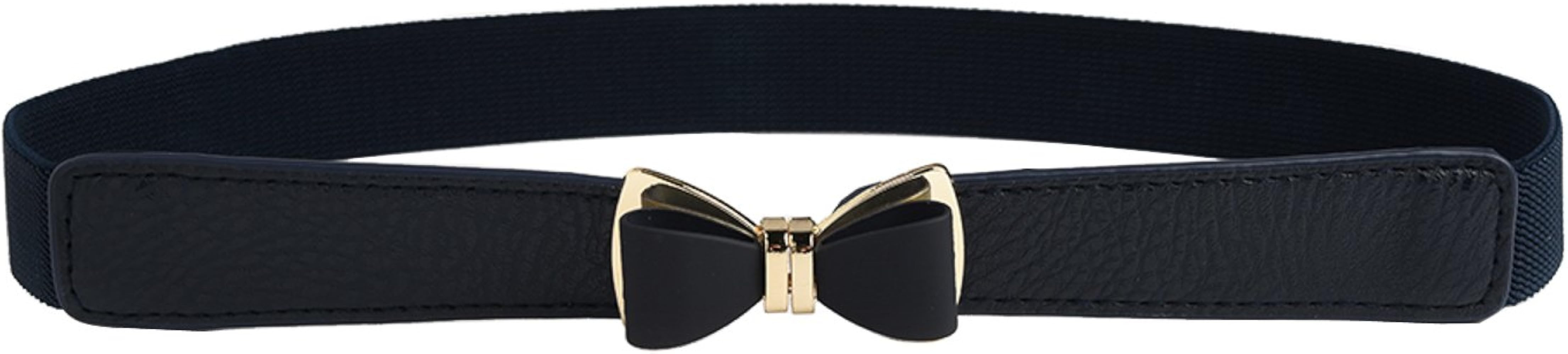 Syuer Belt with 1" Width, Bow, Skinny, Elastic Waist       
Material: Faux Leather | Amazon (US)