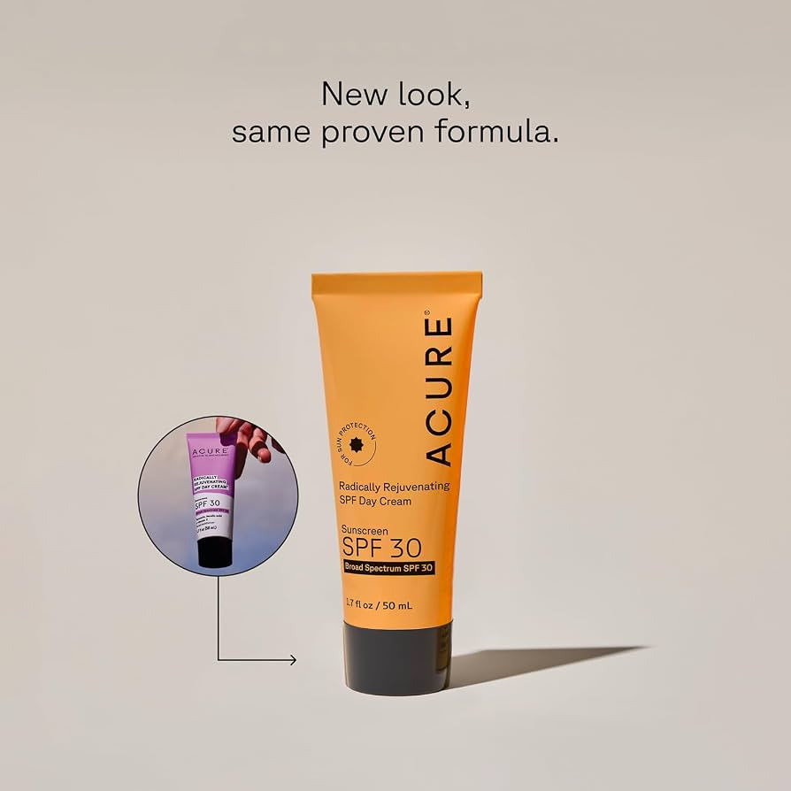 Acure Radically Rejuvenating SPF 30 Day Cream - Face Moisturizer with SPF 30 & Vitamin C, Reef-Sa... | Amazon (US)