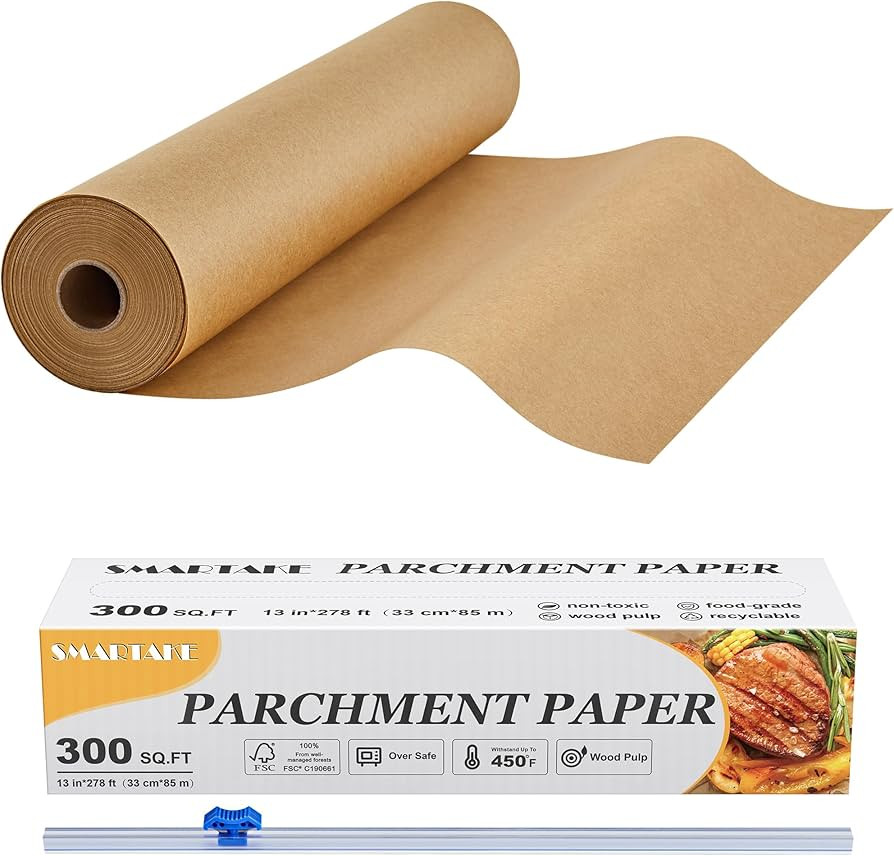 SMARTAKE Parchment Paper Roll for Baking, 13 in x 278 ft, 300 sq.ft, Non-Stick Baking Paper Sheet... | Amazon (US)