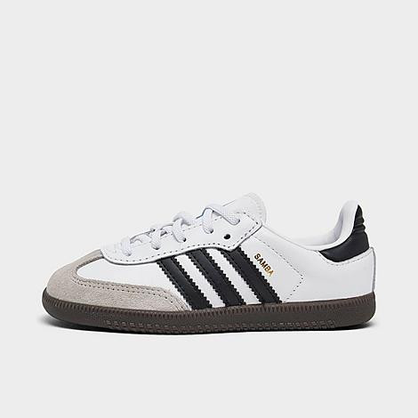adidas Kids Toddler Originals Samba OG Casual Shoes in White/Black/Gum 5 Size: 4.0 | Finish Line (US)