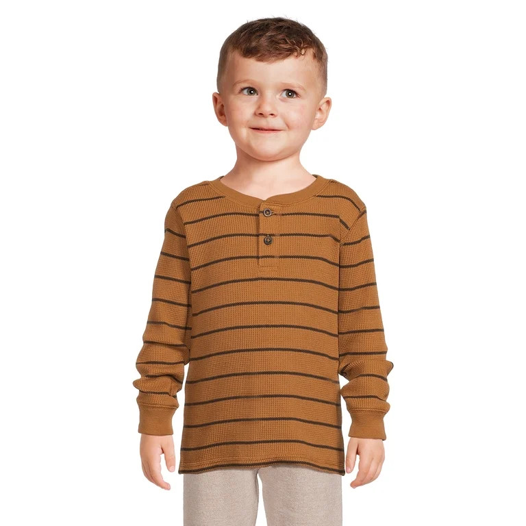 Garanimals Toddler Boy Long Sleeve Striped Henley T-Shirt, Sizes 12M-5T - Walmart.com | Walmart (US)