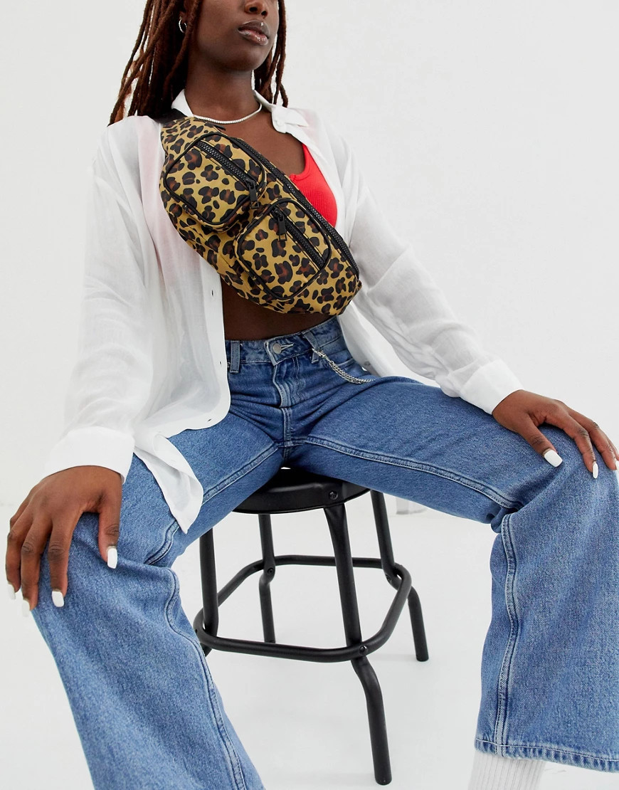 Bershka bum bag in leopard print-Brown | ASOS (Global)