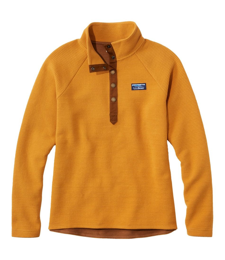 Women's Lakewashed Double-Knit Quarter-Snap | Sweatshirts at L.L.Bean | L.L. Bean