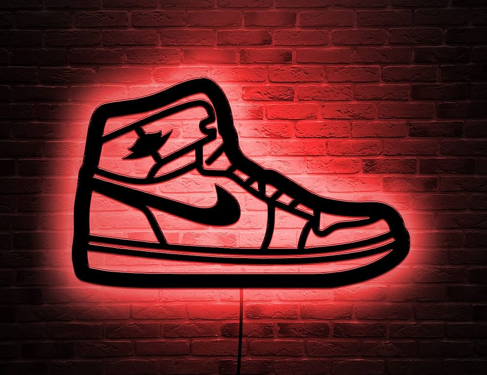 Shoes Led Sign Wall Decor - Sneakers Wall Art Boys Room Decor - Led Light Sign Decoration - Wall ... | Amazon (US)