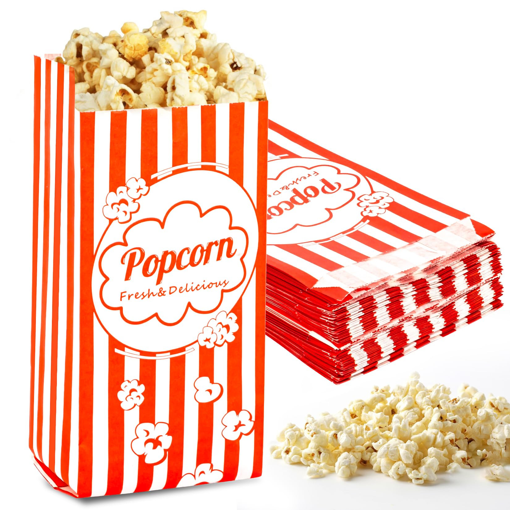 Popcorn Bags 100PCS 1oz - Popcorn Bags Individual Servings, Small Disposable Paper Bags for Popco... | Amazon (US)