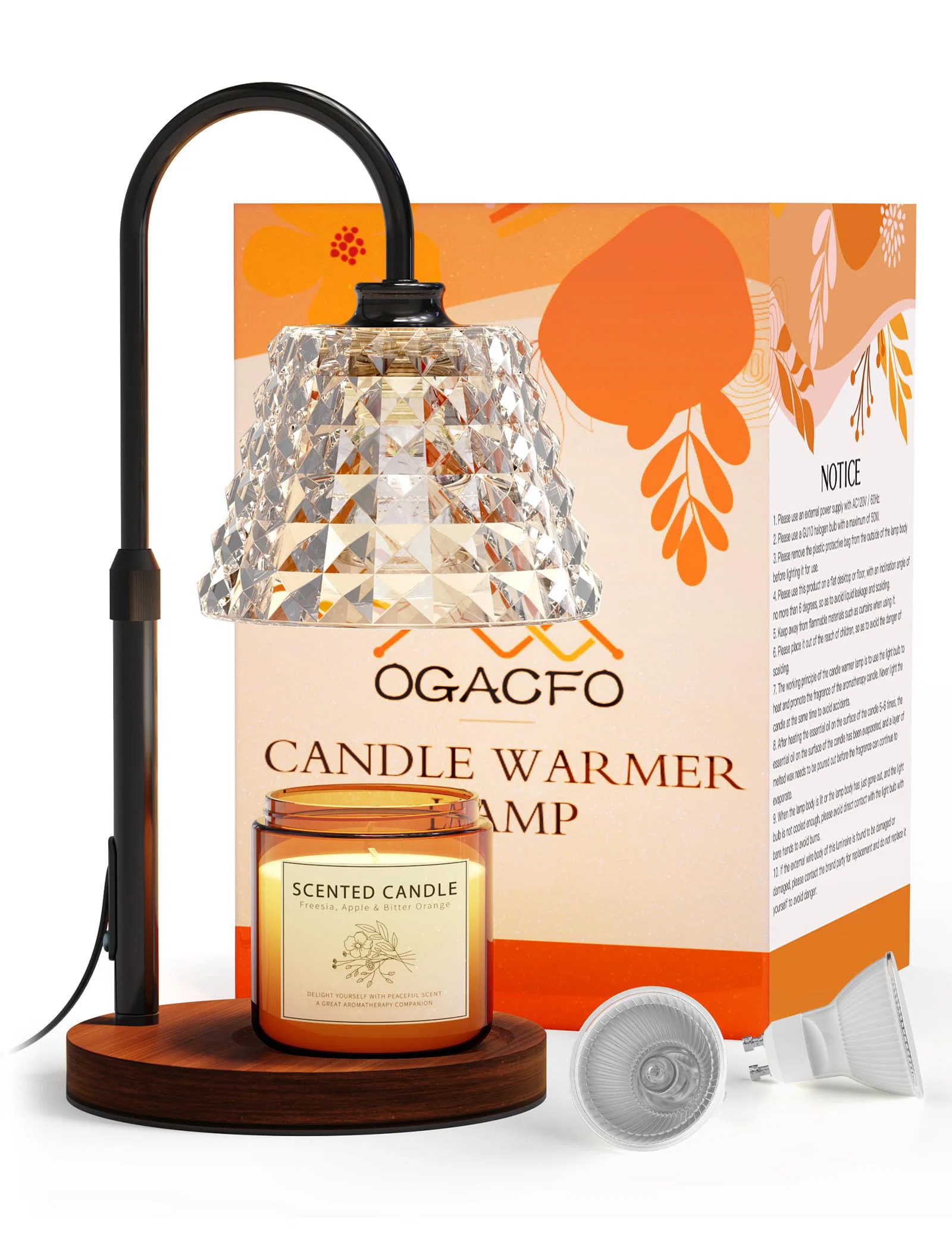 Candle Warmer Lamp With Timer - Adjustable Height W/2 Bulbs, 4 Levels Dimmable | Wayfair North America