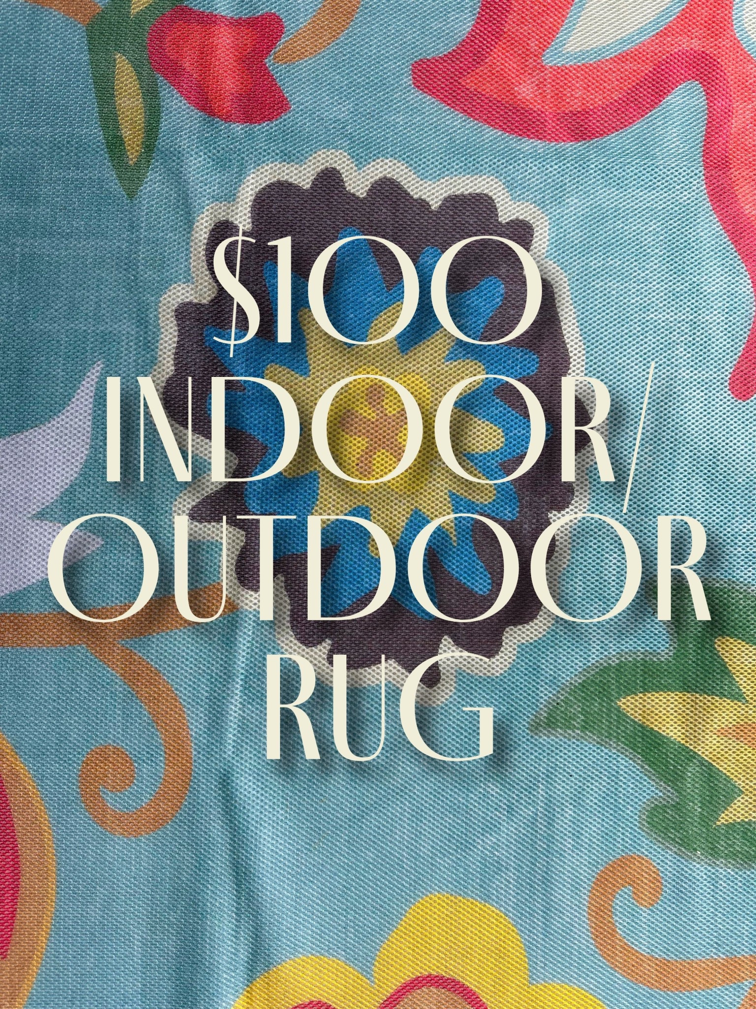 I was in need of an 8x10 rug that didn’t break the bank. This Amazon rug is an 8x10 indoor/outdoor rug that is reminiscent of Schumacher’s Hot House Floral pattern. As far as using it indoors
goes, it’s not tufted, but it would do fine in a laundry room or play room. It’s perfect for the great outdoors!

#LTKFindsUnder100
